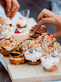 Close up van sweets op een plank